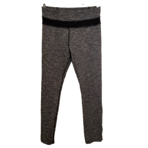 LULULEMON Skinny Groove Pant - Coco Pique Black / Black 7/8 leggings - Picture 1 of 4